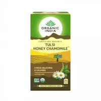 Чай тулси с медом и ромашкой, 25 пакетиков, Органик Индия; Tulsi Tea with Honey and Chamomile, 25 Tea Bags, Organic India